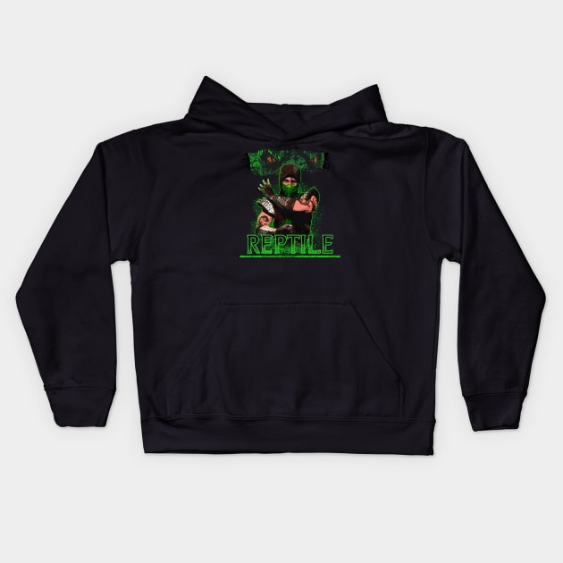 Mortal Kombat - Reptile Kids Hoodie by Waldesign